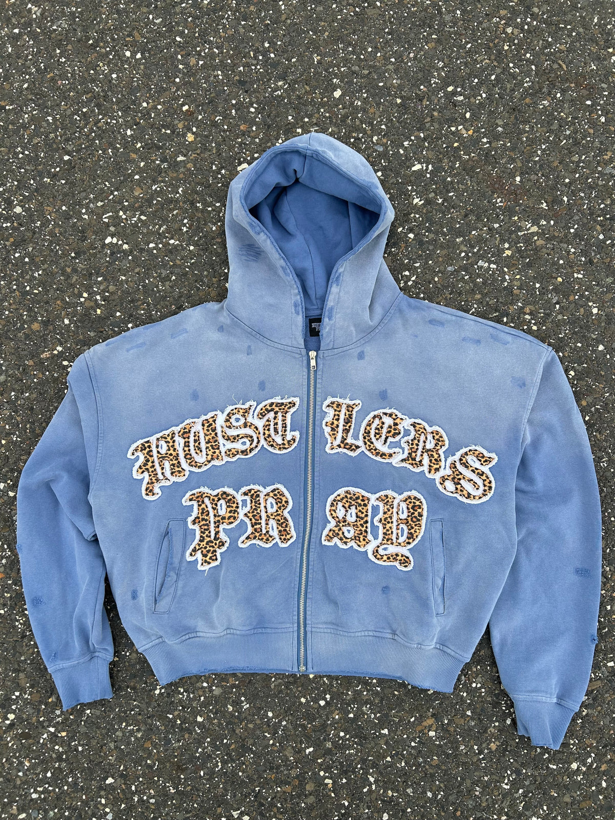 Hustlers Pray Cheetah Print Zip Up