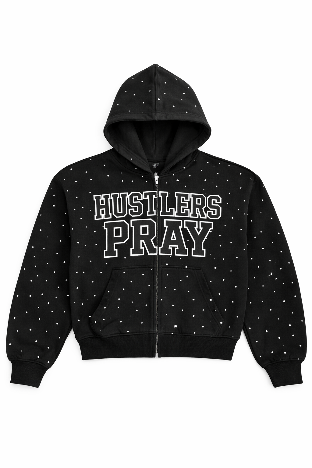 BLACK RHINESTONE HOODIE