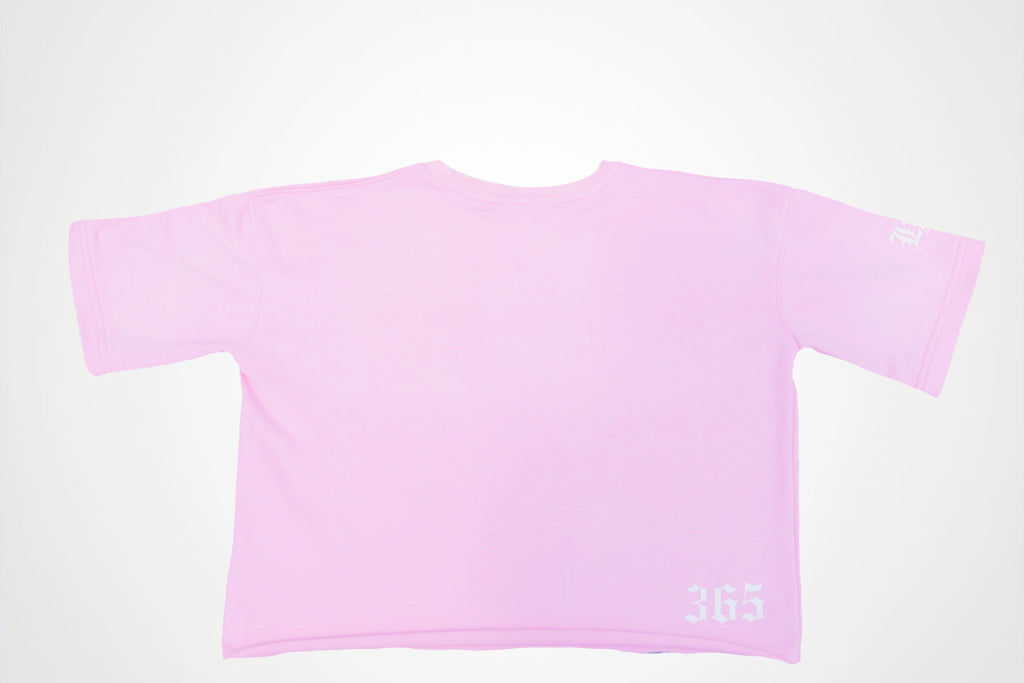 Hustlers Pray  "Raw Edge" Distressed Heavyweight Crop Tee