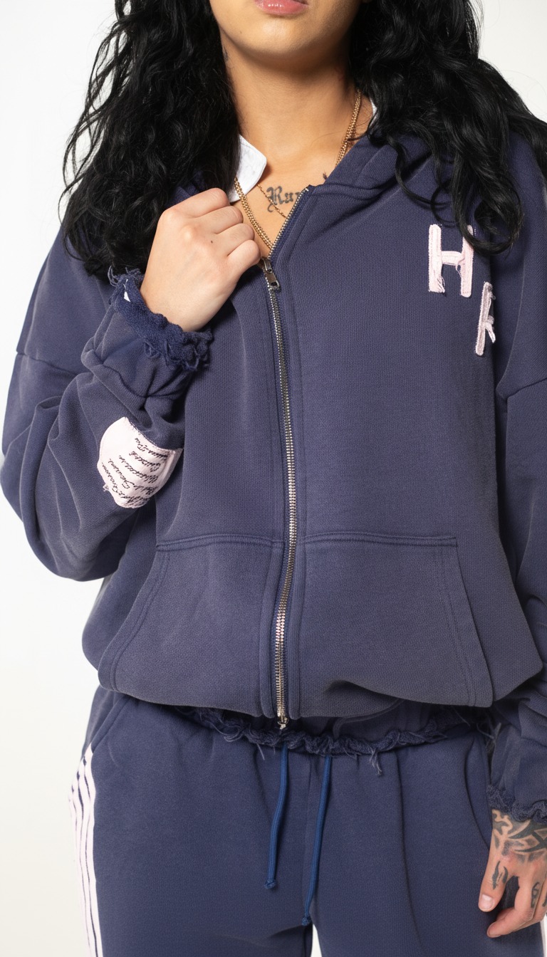 HP OG Zip Up "Navy/Pink"